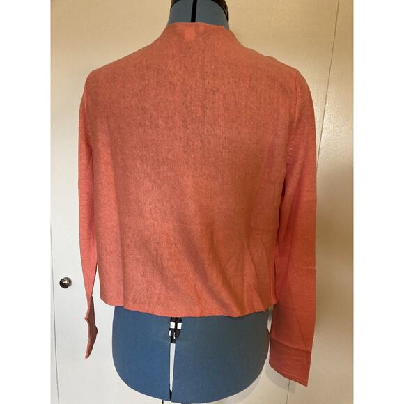 J Jill Cardigan Sweater Shrimp Linen Blend Womens Size Petite XS - Picture 6 of 7